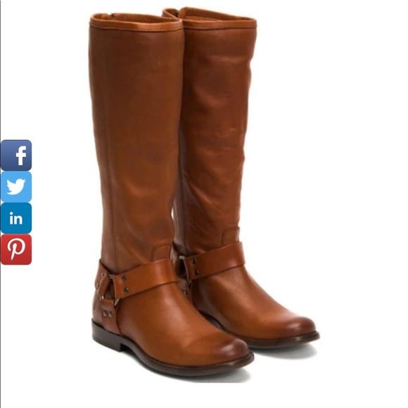 Frye women’s cognac Phillip harness boot size 9 - Picture 2 of 10